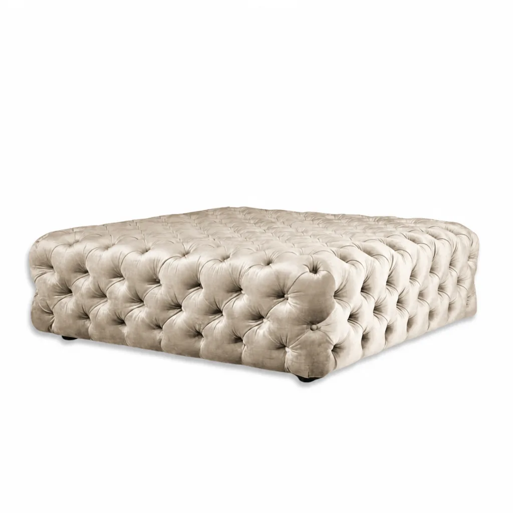 Square Buttoned Ottoman