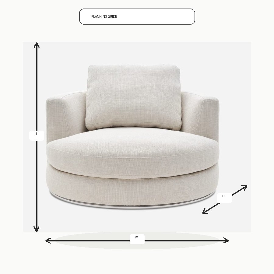 Theo Swivel Chair Dimension