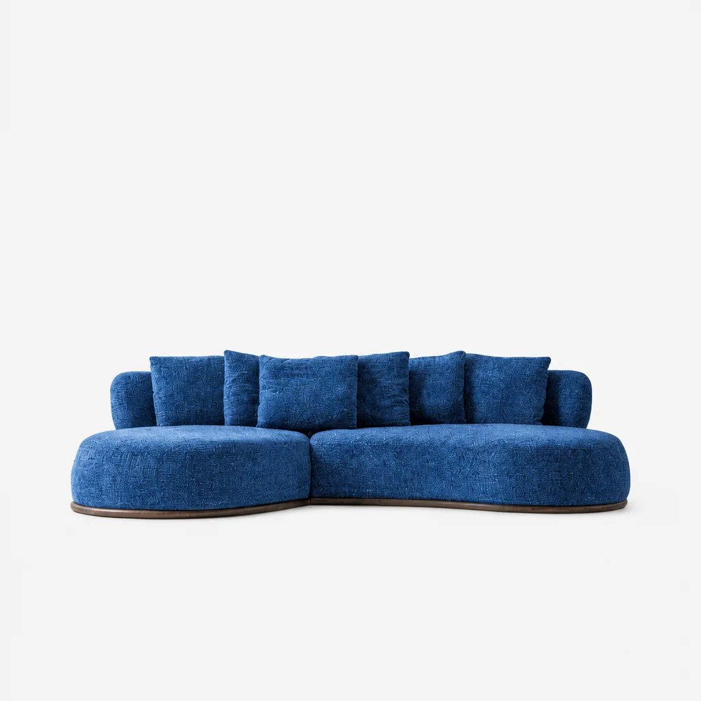 Vianno Sculptured Corner Couch Textured