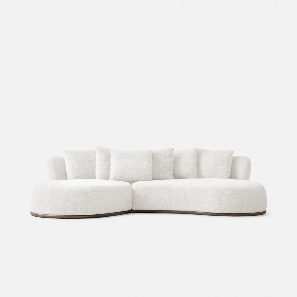 Vianno Sculptured Corner Couch Textured