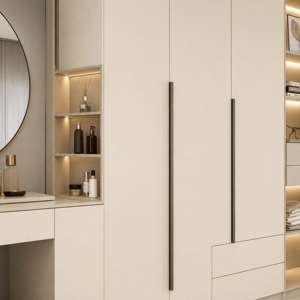Customized Dresser with Wardrobe Closeup