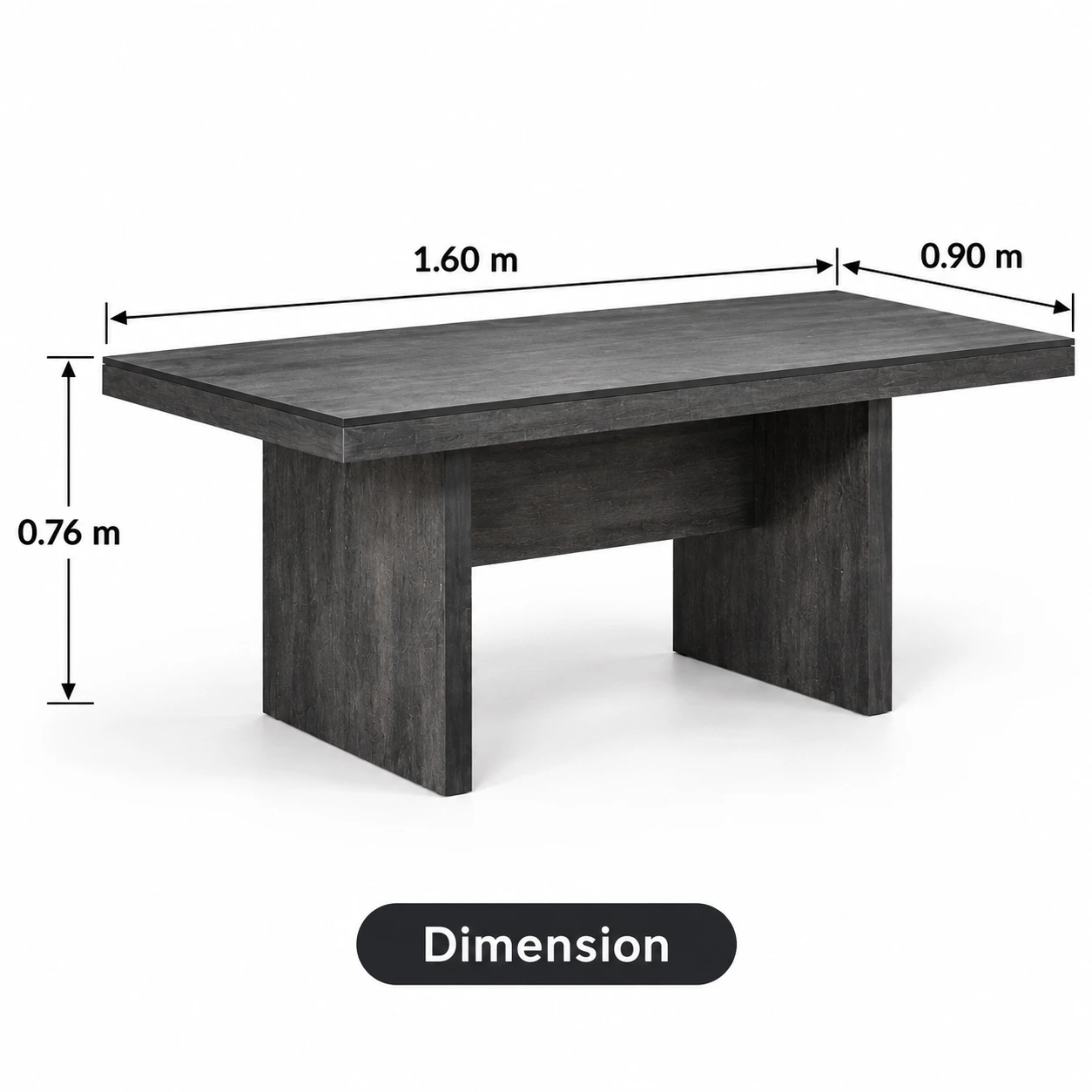Luna 7 Piece Dining Room Suite, Black - Image 3