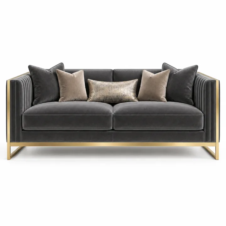 Luxe Noir 2 Seater Sofa