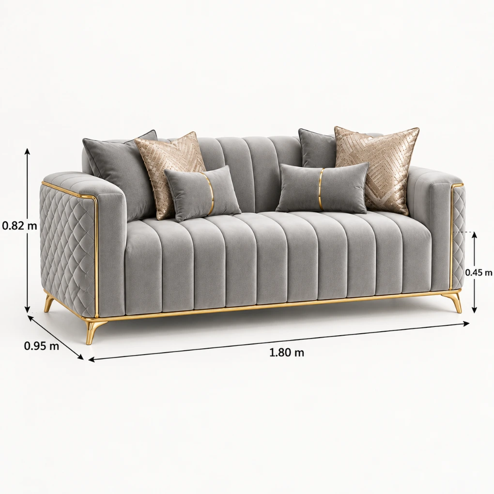 Seraphina Luxe 2 Seater Sofa - Image 4