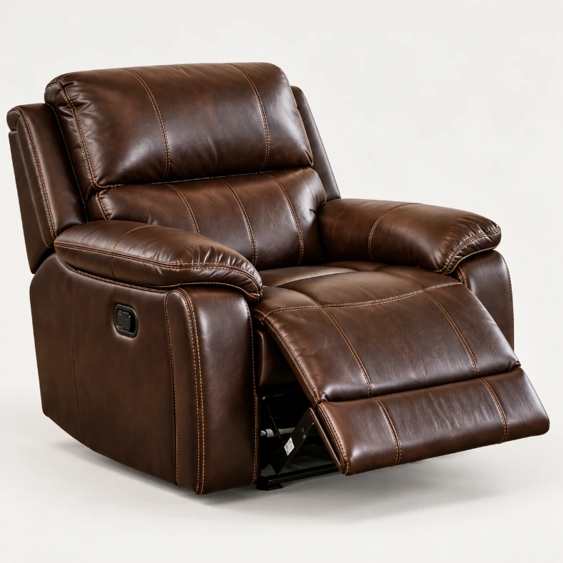 Monaco Luxury Recliner Lounge Suite – Corner Sofa, 2-Seater & Single Recliner – Dark Brown - Image 7