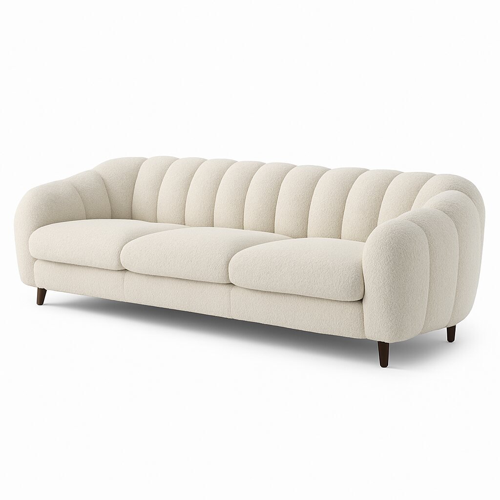 6-seater sofa in soft and elegant tone Side