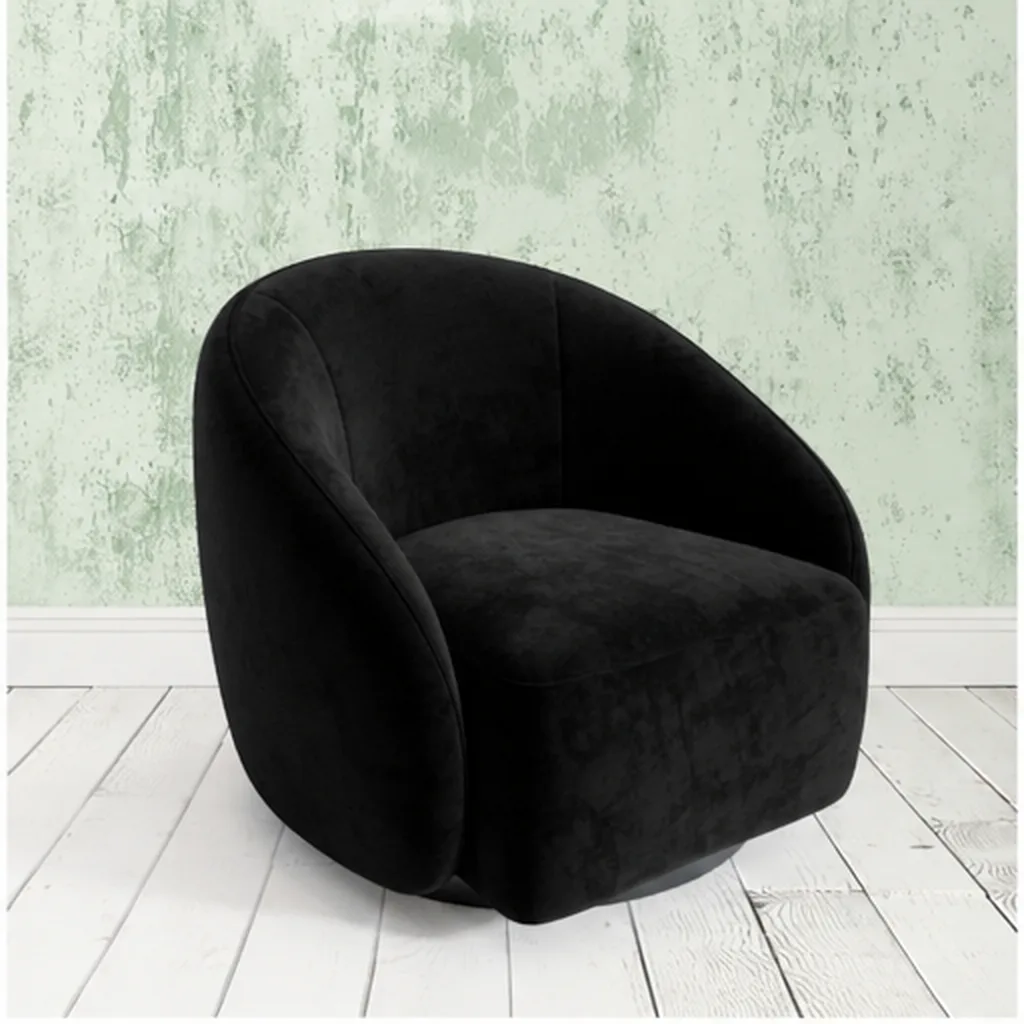 Curved Lounge Chair - Black AI