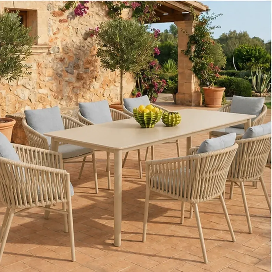 Diva 8 Seater Dining Table – Anthracite - Beige AI