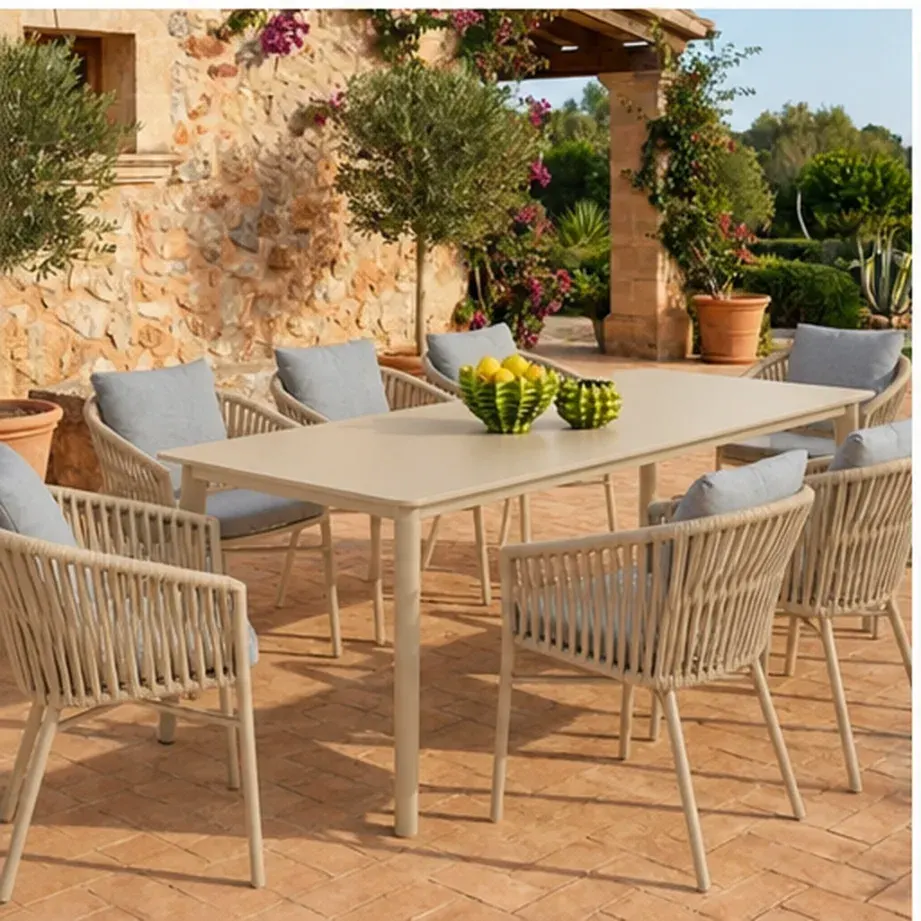 Diva 8 Seater Dining Table – Anthracite - Beige AI