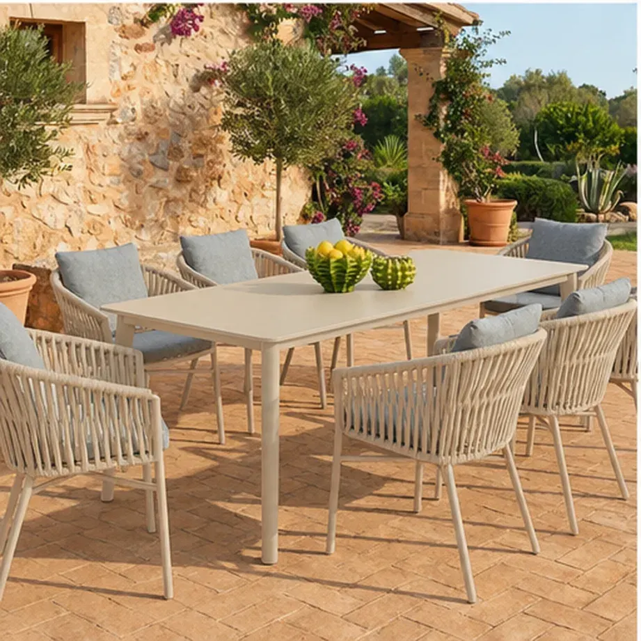 Diva 8 Seater Dining Table – Anthracite - Beige AI