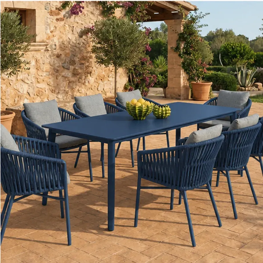 Diva 8 Seater Dining Table – Anthracite - Blue AI
