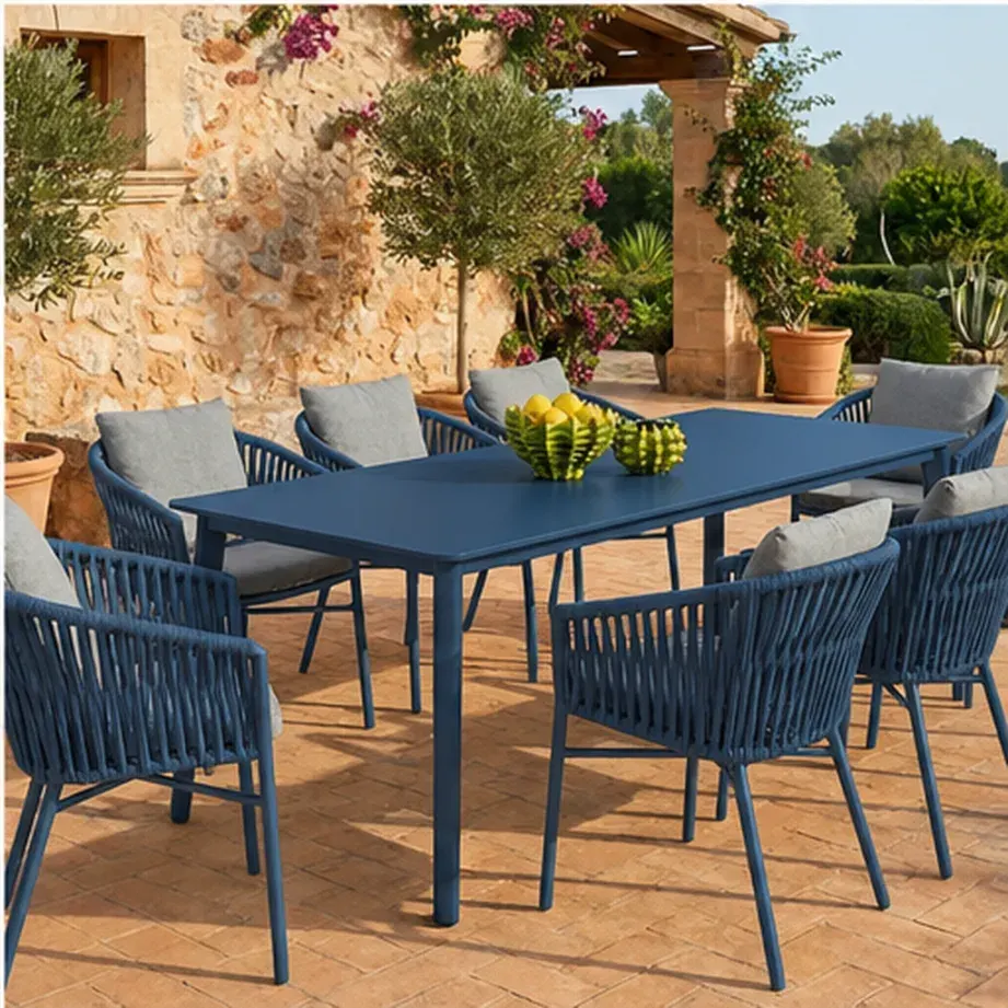 Diva 8 Seater Dining Table – Anthracite - Blue AI