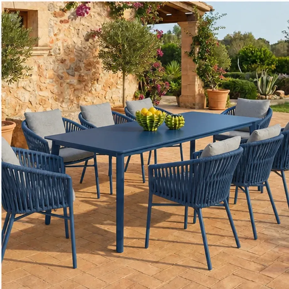 Diva 8 Seater Dining Table – Anthracite - Blue AI