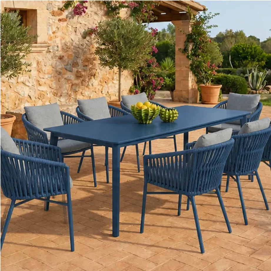 Diva 8 Seater Dining Table – Anthracite - Blue AI
