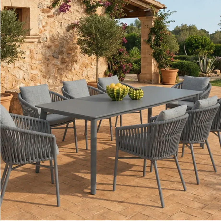 Diva 8 Seater Dining Table – Anthracite - Grey AI