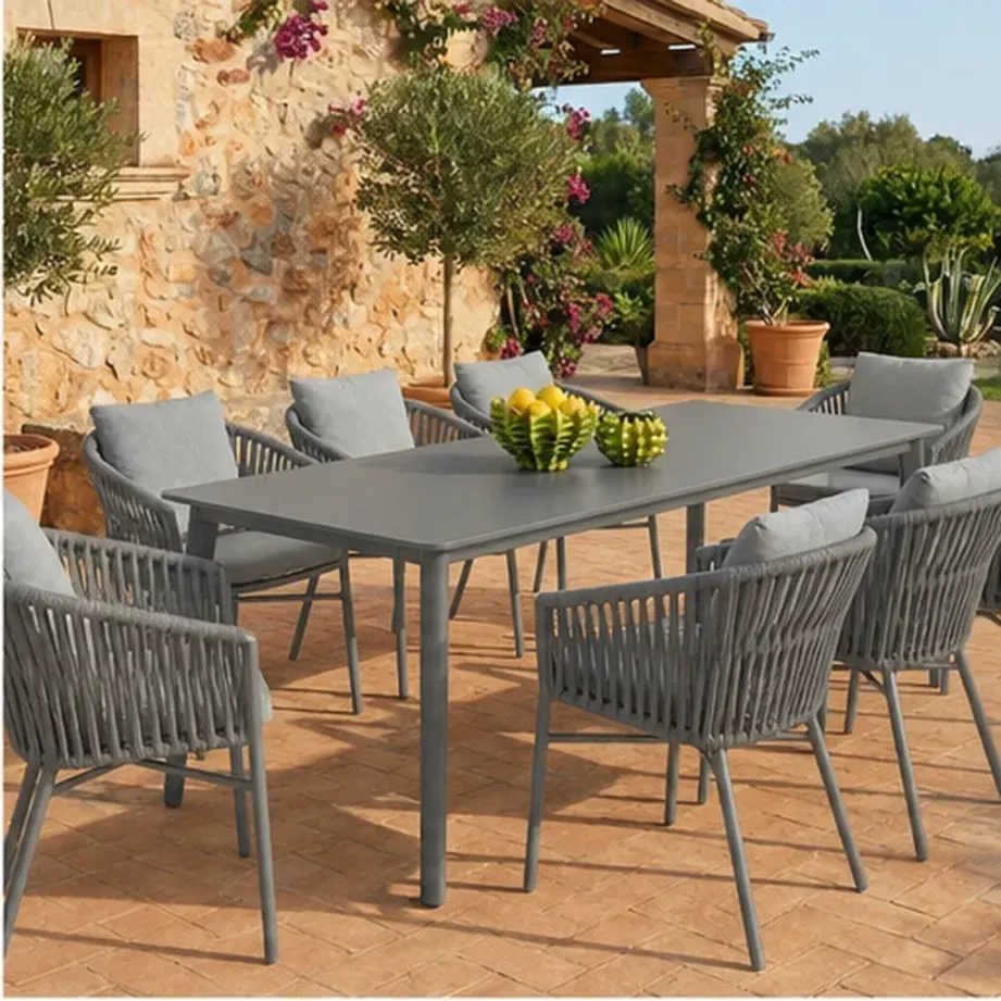 Diva 8 Seater Dining Table – Anthracite - Grey AI