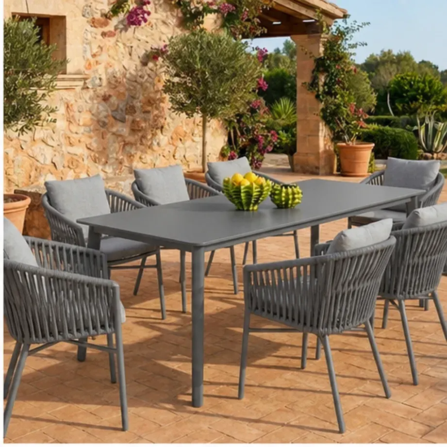 Diva 8 Seater Dining Table – Anthracite - Grey AI