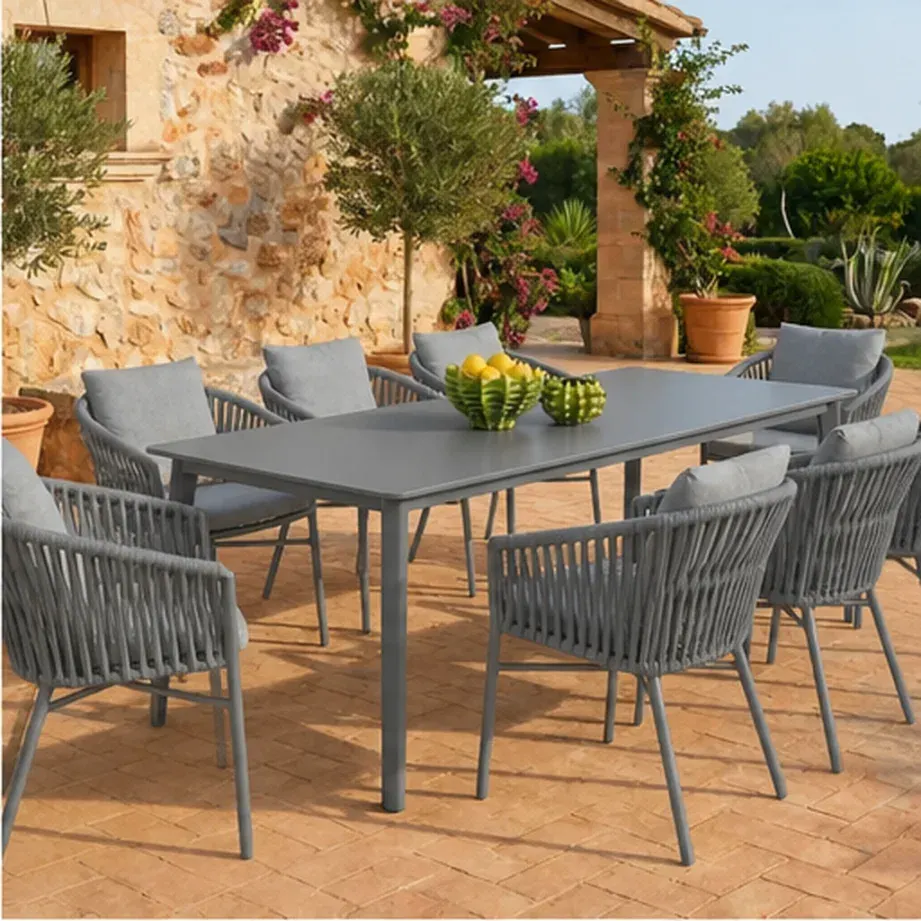 Diva 8 Seater Dining Table – Anthracite - Grey AI