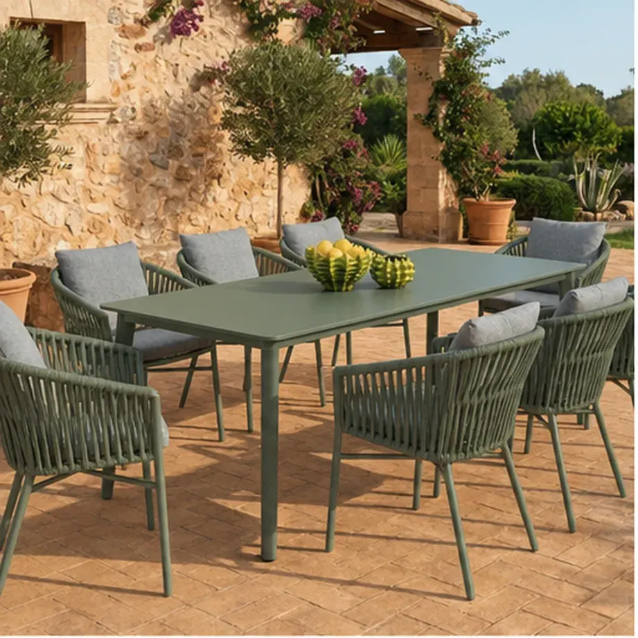 Diva 8 Seater Dining Table – Anthracite - Sage Green AI