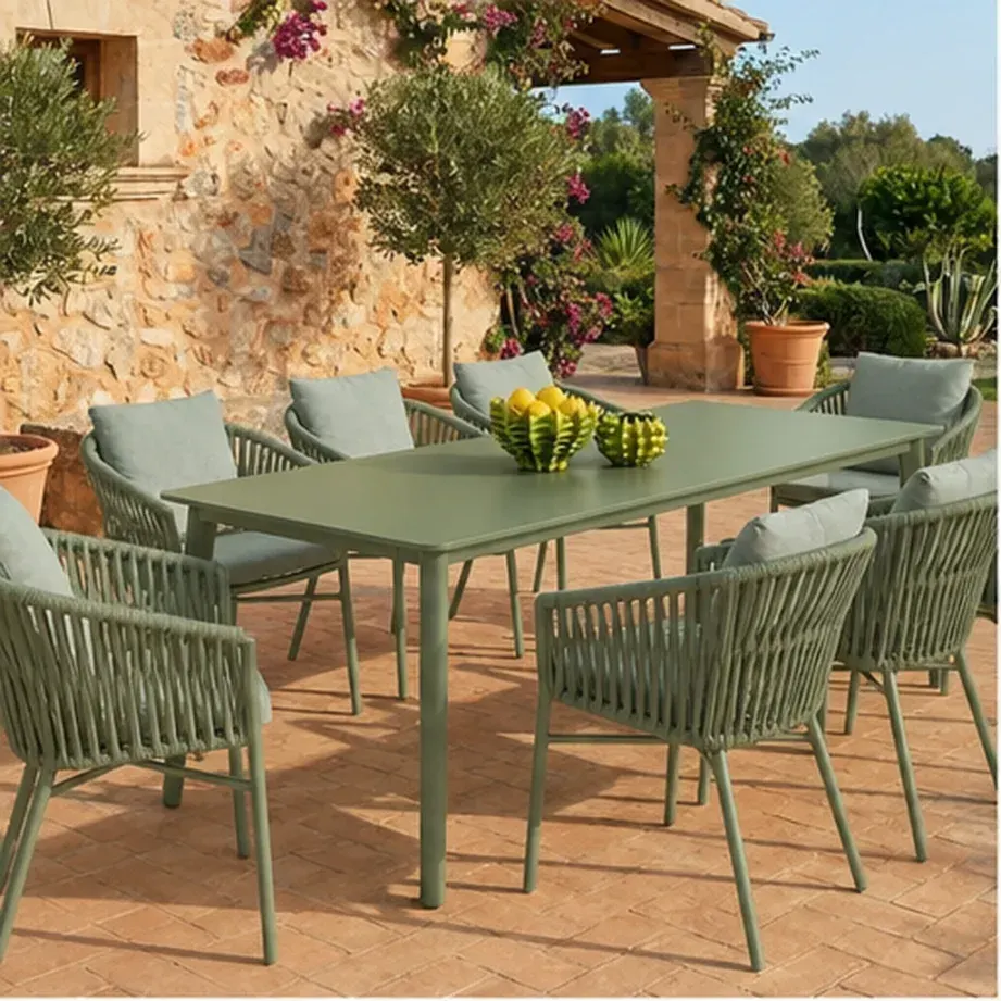 Diva 8 Seater Dining Table – Anthracite - Sage Green AI