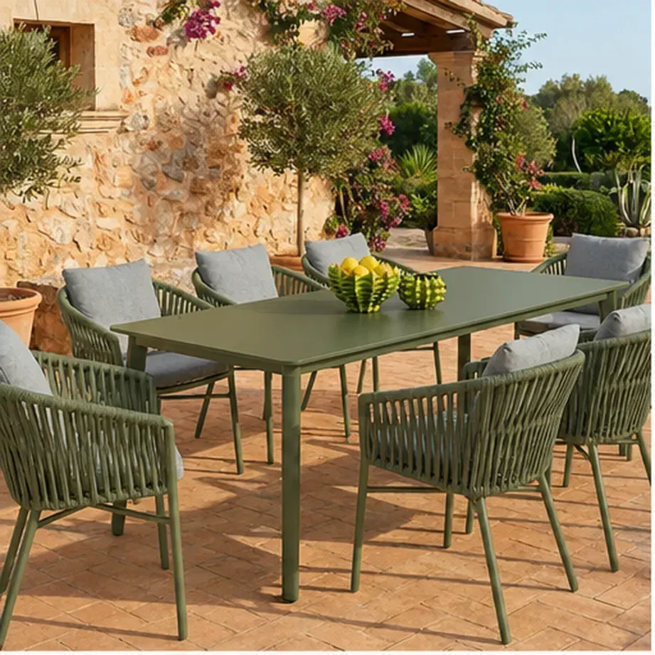 Diva 8 Seater Dining Table – Anthracite - Sage Green AI