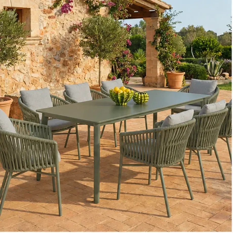 Diva 8 Seater Dining Table – Anthracite - Sage Green AI