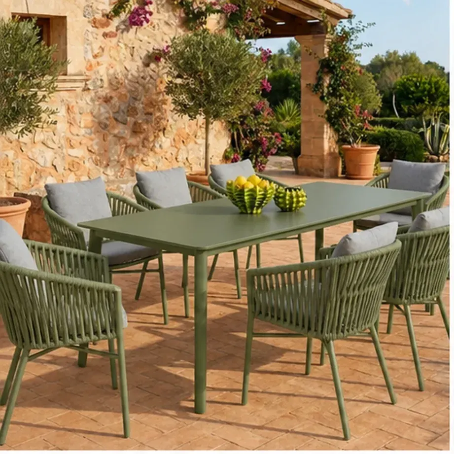 Diva 8 Seater Dining Table – Anthracite - Sage Green AI
