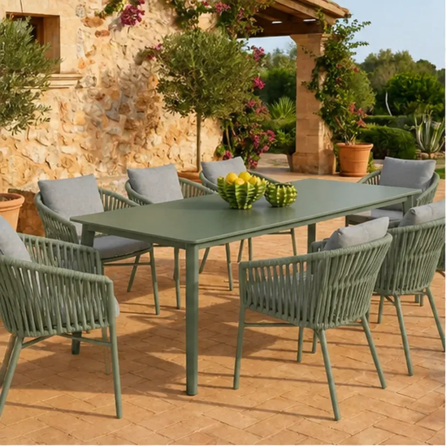 Diva 8 Seater Dining Table – Anthracite - Sage Green AI
