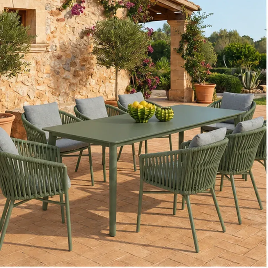 Diva 8 Seater Dining Table – Anthracite - Sage Green AI