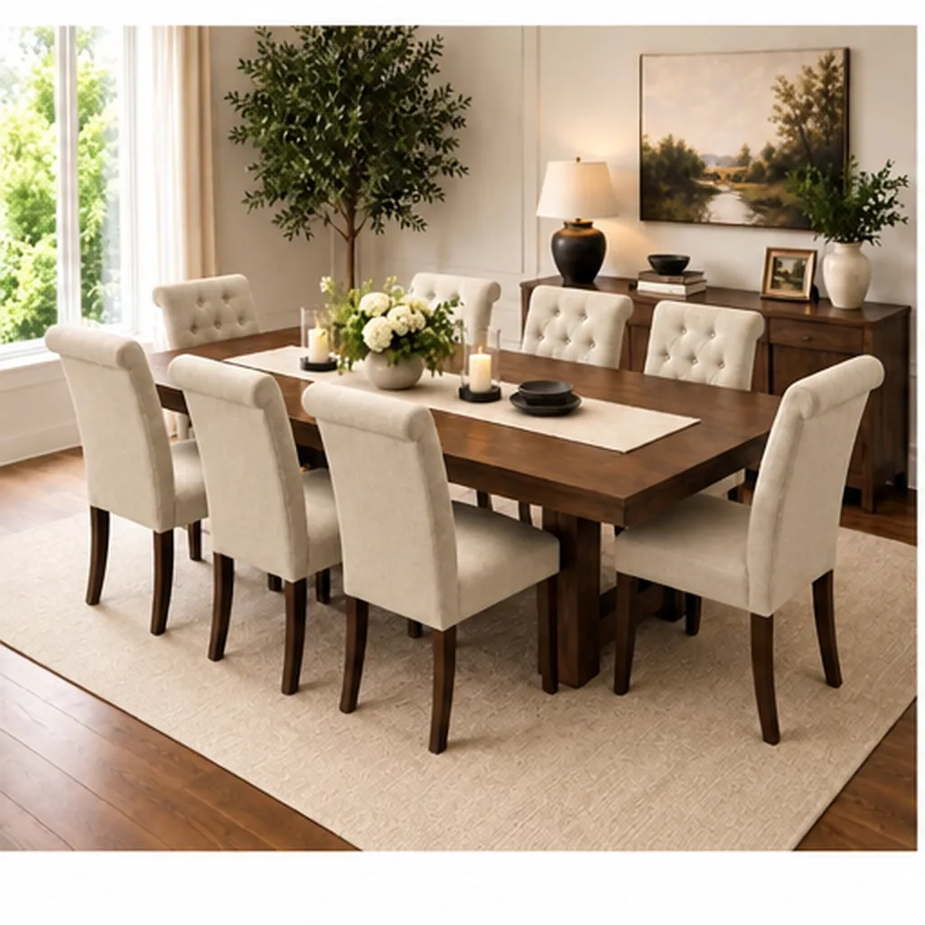 Dominic 8 seater Dining Suite - Beige AI
