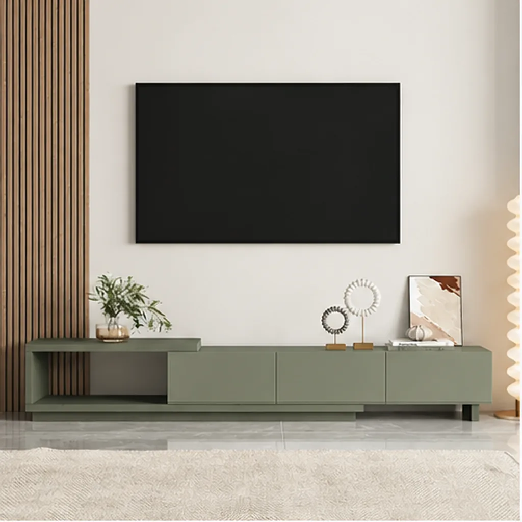 Gina TV Stand Unit With 3 Drawers - Sage Green AI