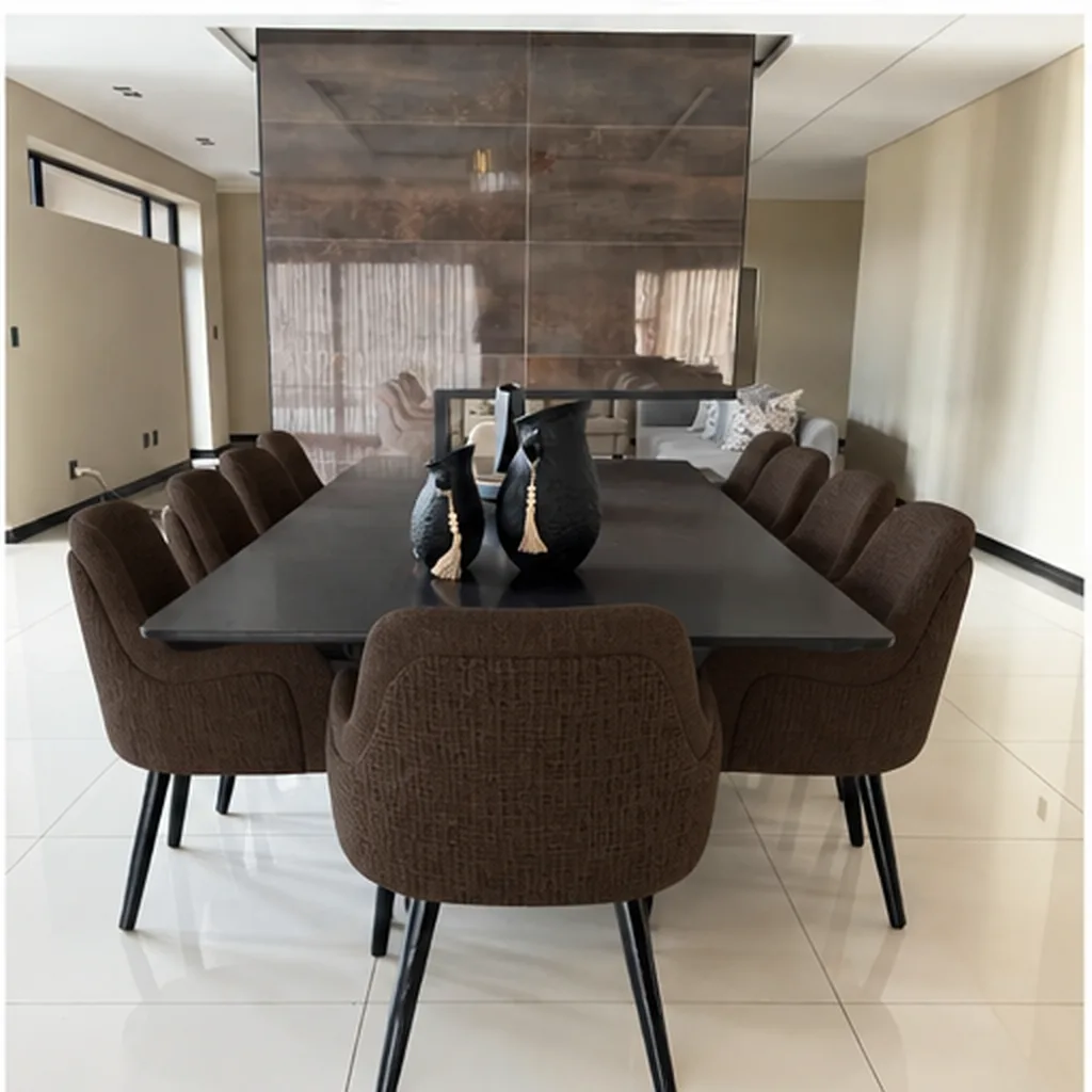JOANNE Dining Set - Dark Brown AI