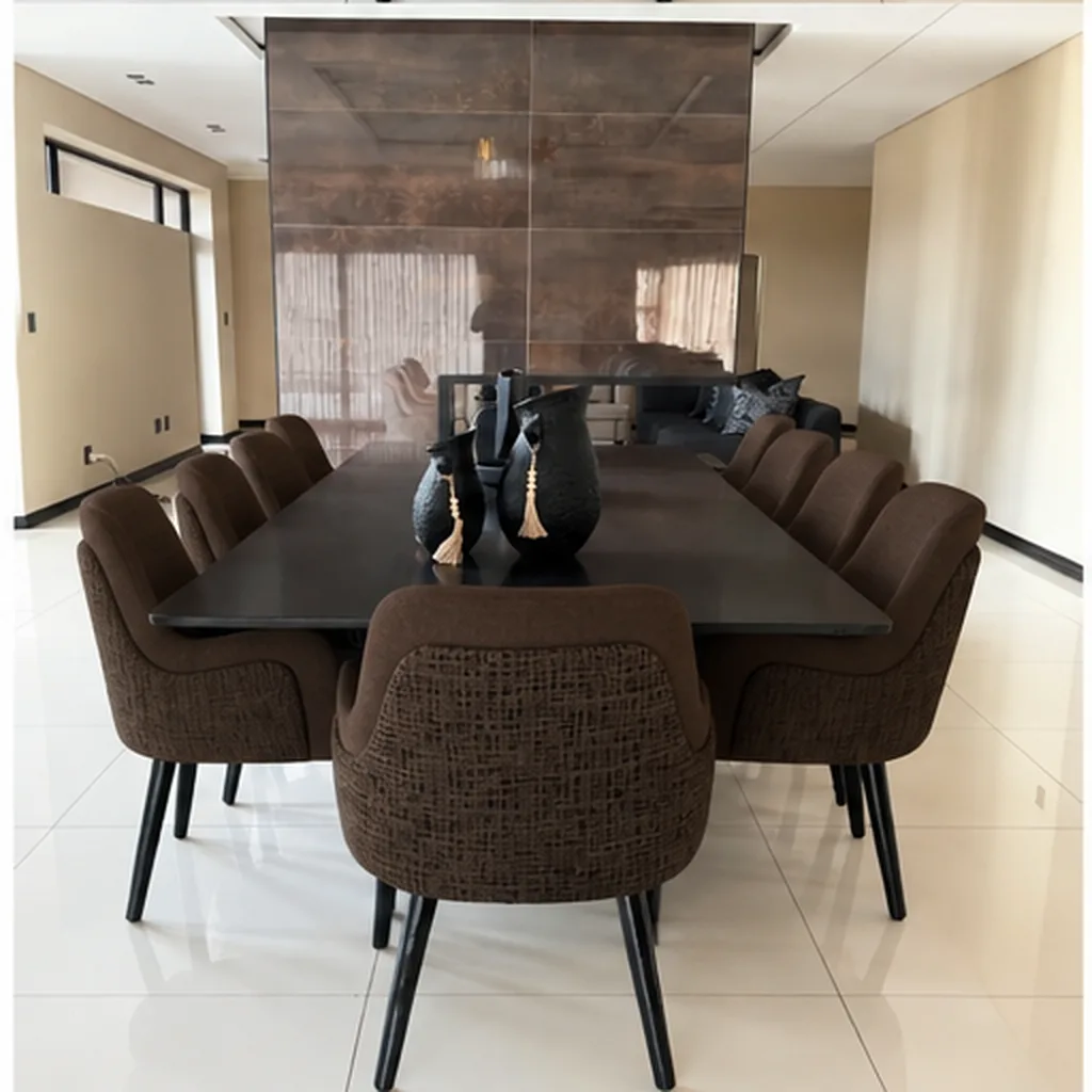 JOANNE Dining Set - Dark Brown AI
