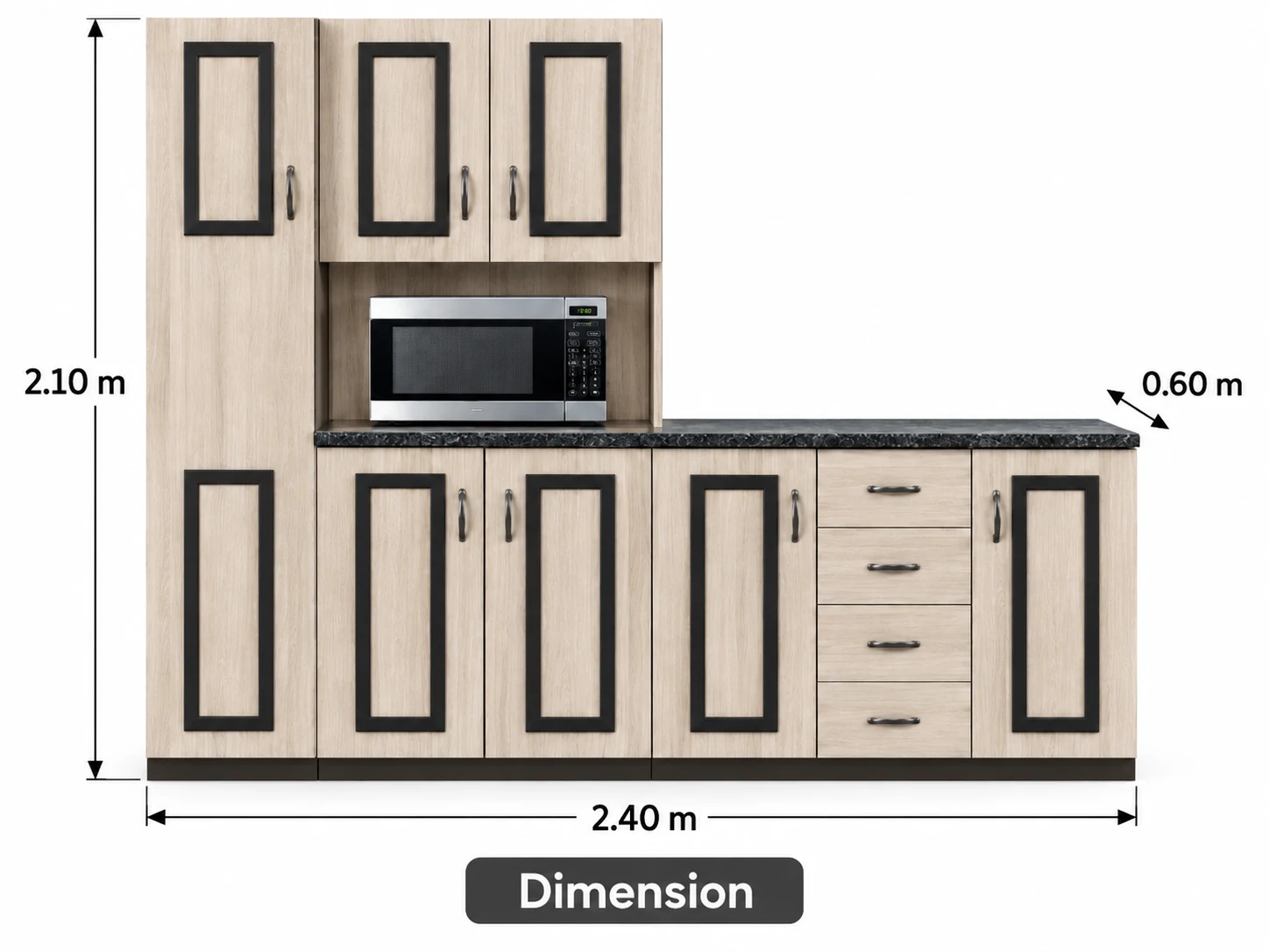 Modern Modular Kitchen Cabinet Set with Ample Storage - Image 2