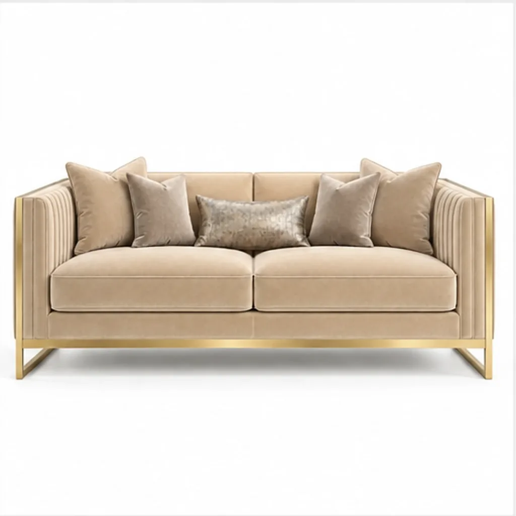 Luxe Noir 2 Seater Sofa - Beige AI