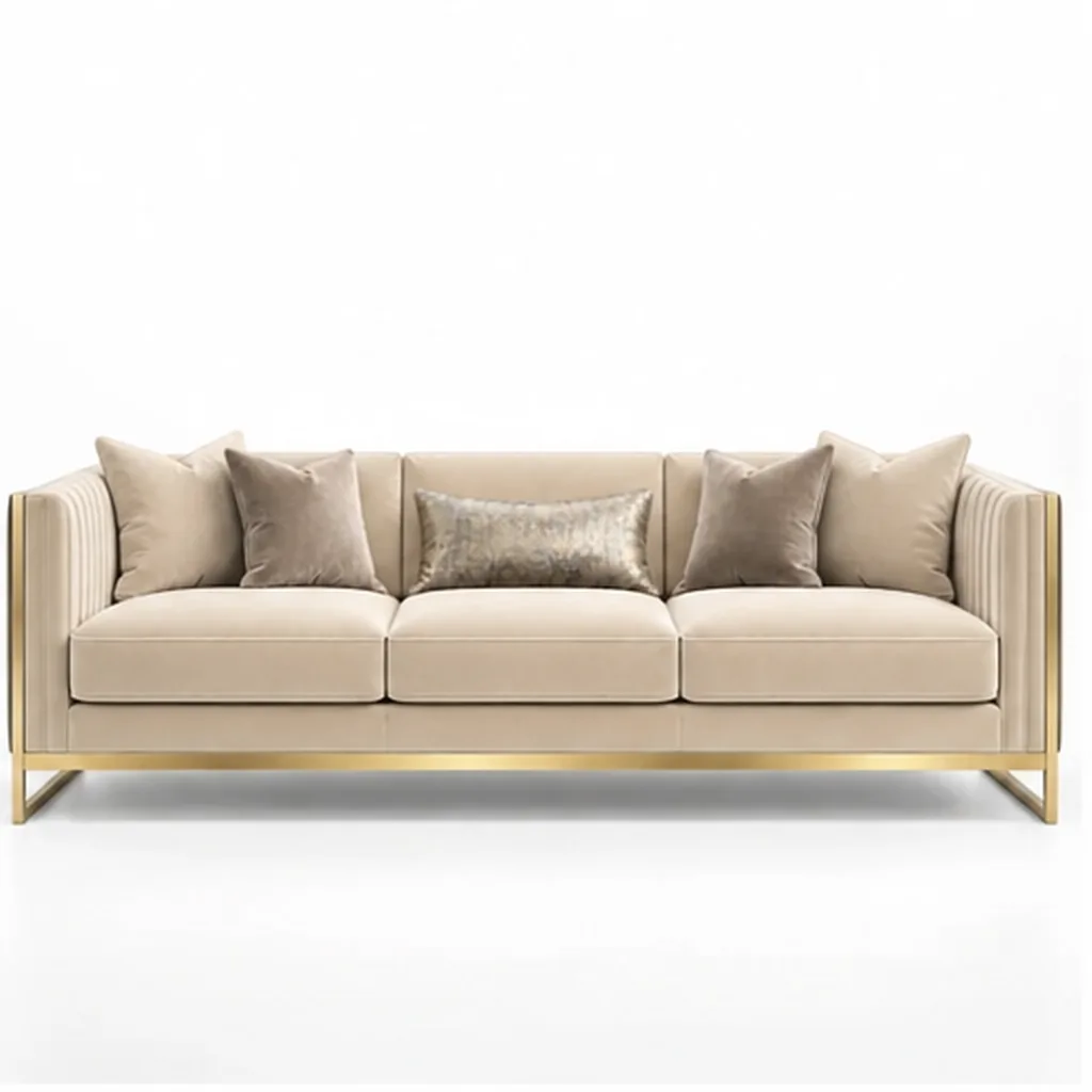 Luxe Noir 3 Seater Sofa - Beige AI