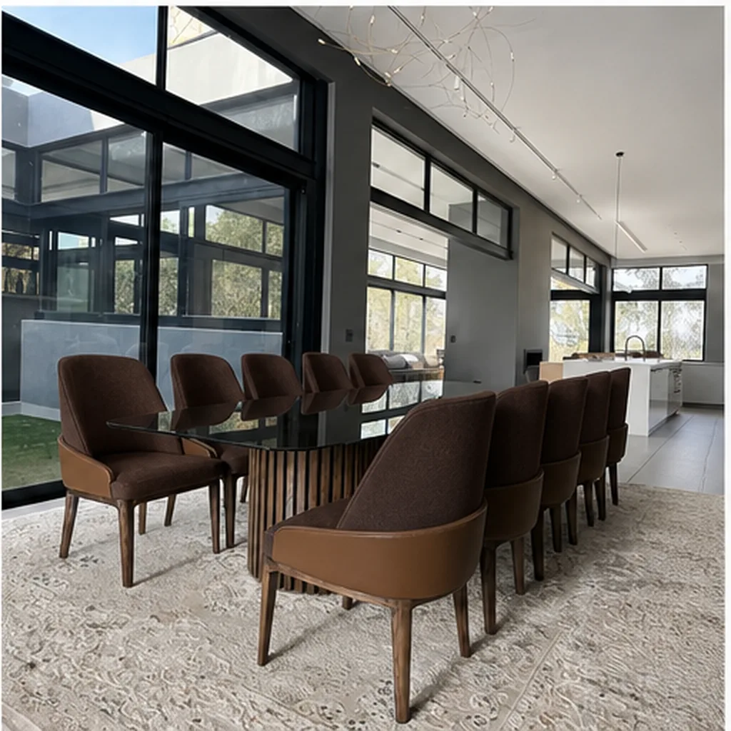 Nokwazi 10 Seater Dining Set - Dark Brown AI