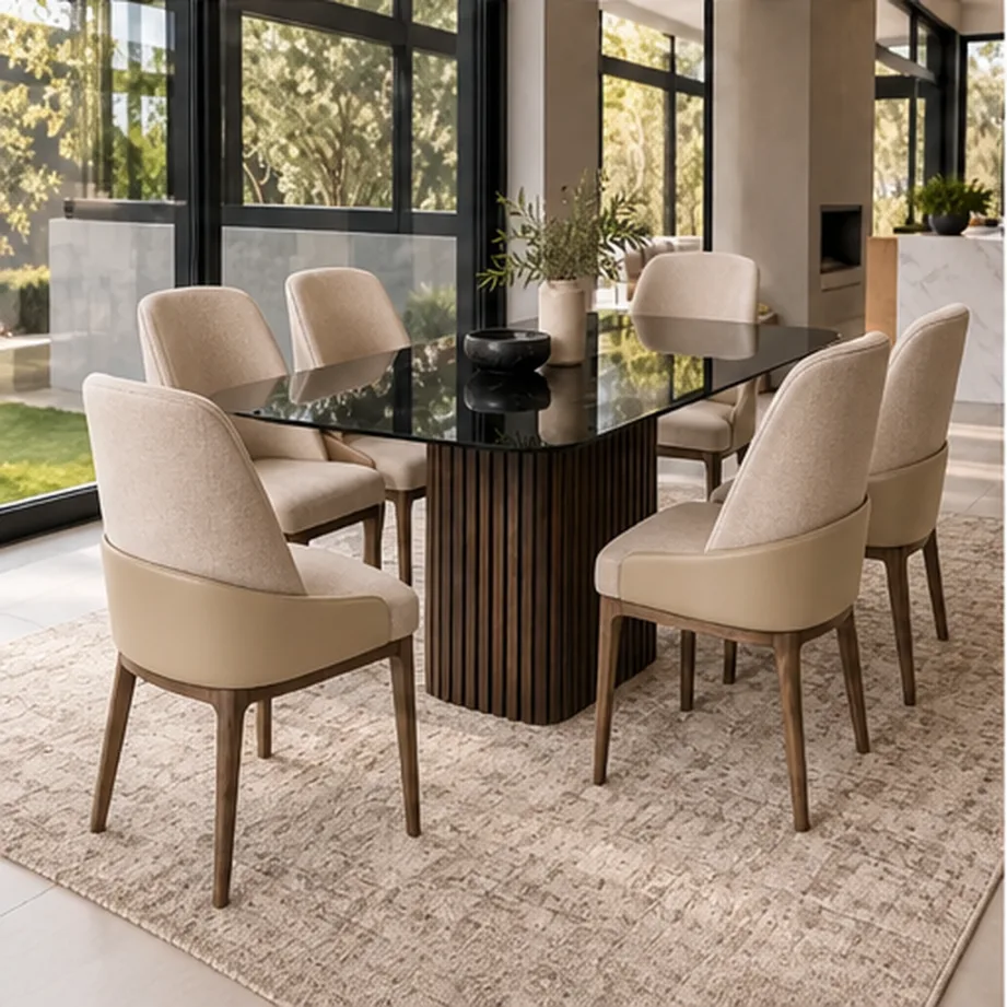 Nokwazi 6 Seater Dining Set - Beige AI