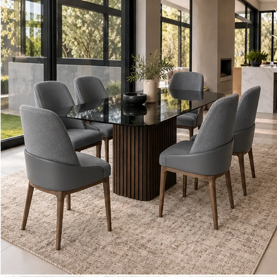 Nokwazi 6 Seater Dining Set - Grey AI