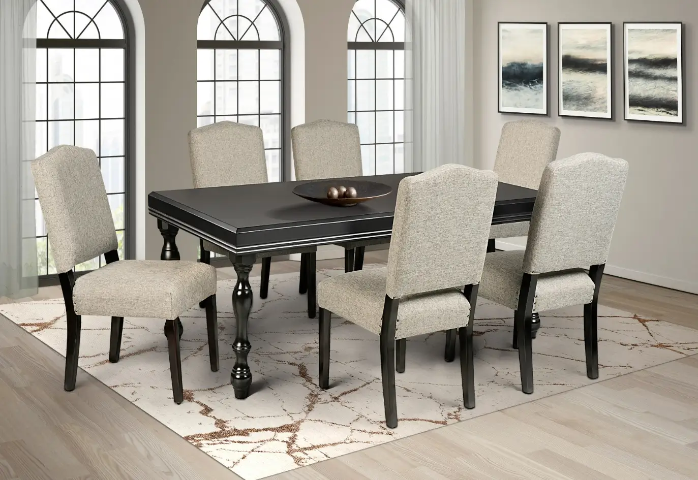 Hennessey Table & 6 Hennessey Chairs