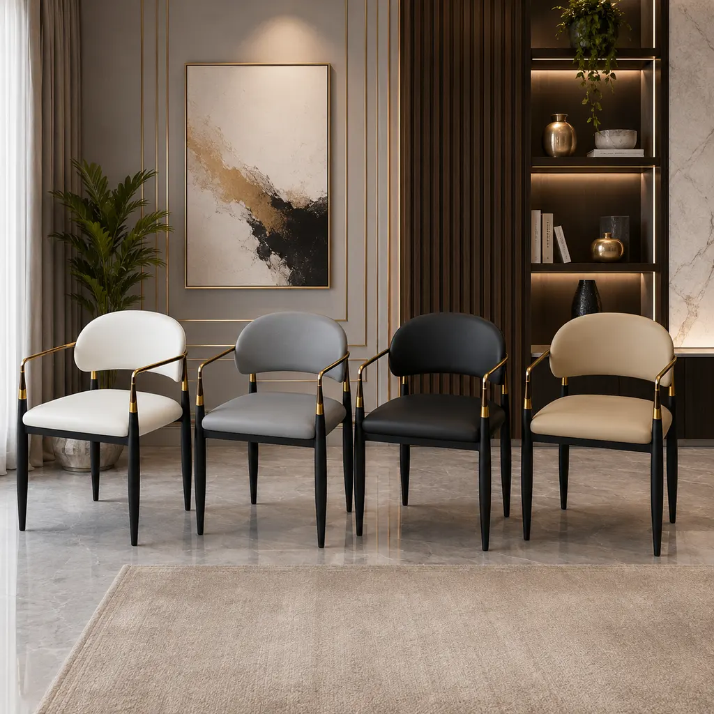 Origami Leather Dining Chair