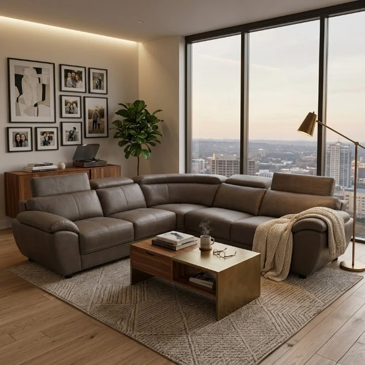 Modern L-Shape Sectional Lounge Suite