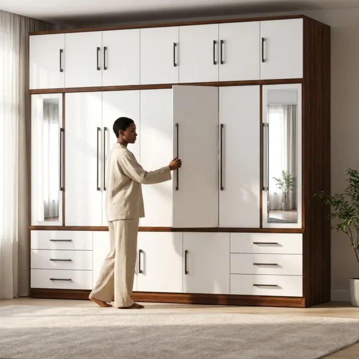Large Modern Wardrobe with Mirrors