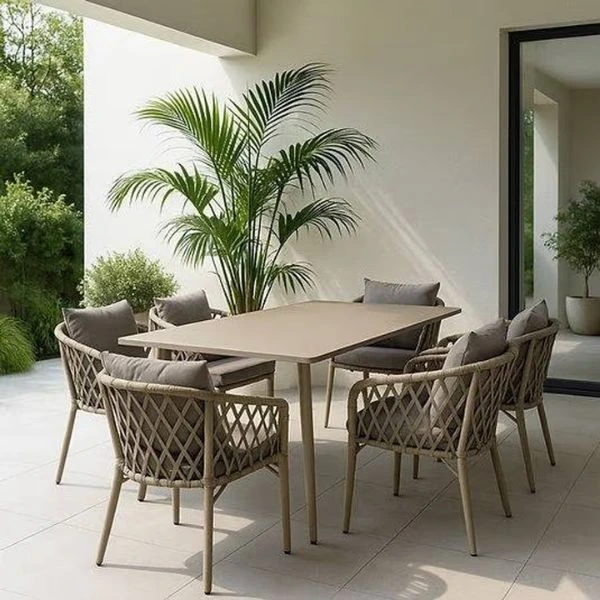 Luxury 6-Seater Outdoor Patio Dining Set