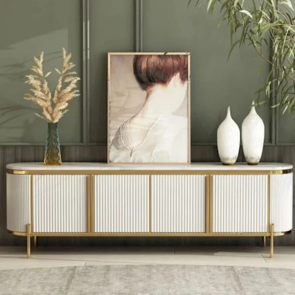 Arabelle Luxe Modern Marble Finish TV Stand