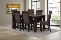 Amber 7 Piece Dining Room Suite, Mocca Brown