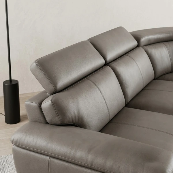 Modern L-Shape Sectional Lounge Suite with comfortable leather cushions and stylish design.