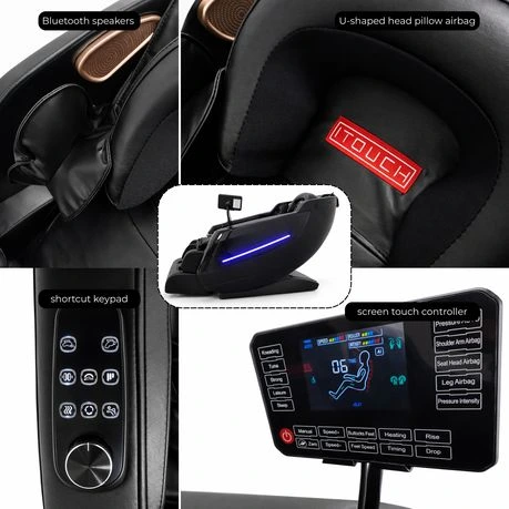 ITOUCH AI Full Body Massage Chair, Voice Control, Zero Gravity, Bluetooth - Shadow Black