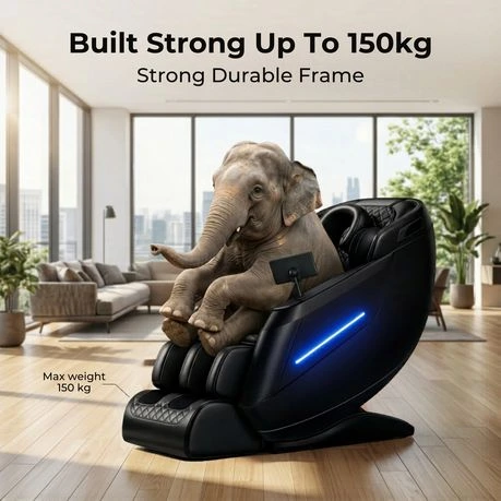 ITOUCH AI Full Body Massage Chair, Voice Control, Zero Gravity, Bluetooth - Shadow Black