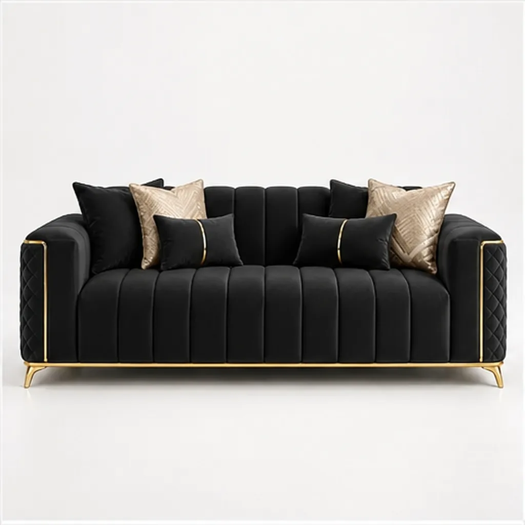 Seraphina Luxe 2 Seater Sofa - Black AI